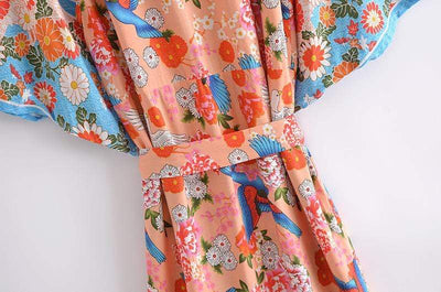 wickedafstore Junie Floral Kimono