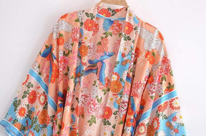 wickedafstore Junie Floral Kimono