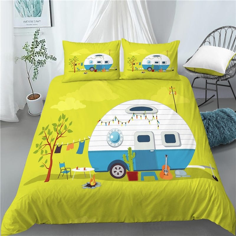wickedafstore Just Need To Go Camping Duvet Cover Set