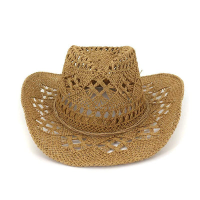 wickedafstore Khaki / One Size Straw Cowgirl Hat
