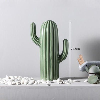 wickedafstore L Ceramic Cactus Decor