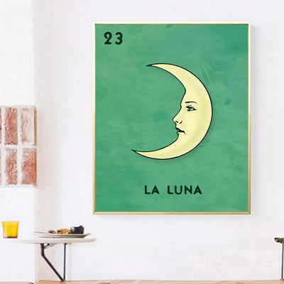 wickedafstore La Luna Canvas Wall Art