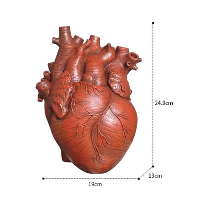 wickedafstore Large Red Anatomical Heart Vase