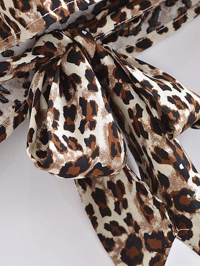 wickedafstore Leopard Short Boho Kimono