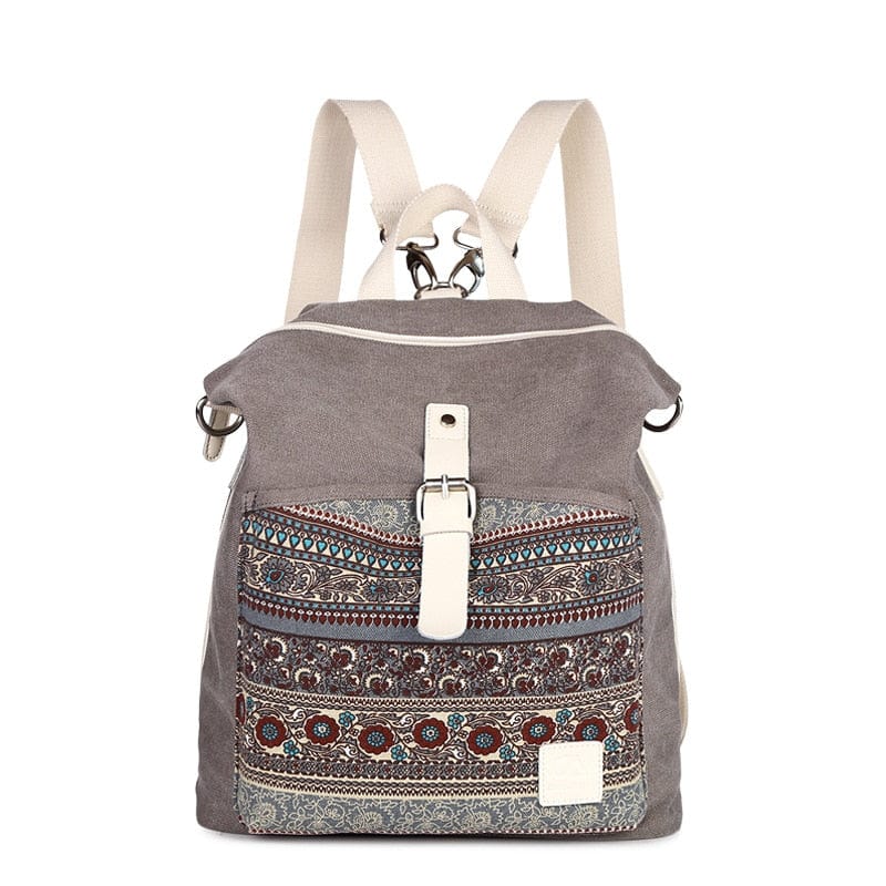 wickedafstore Light grey Aretha Canvas Backpack
