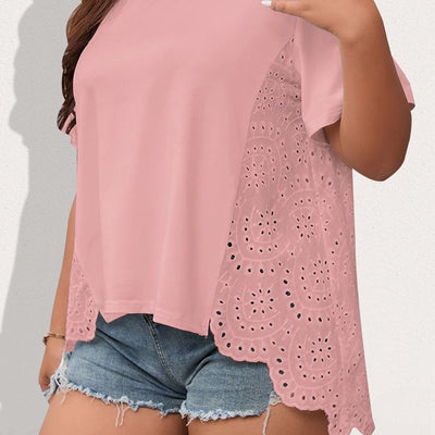 wickedafstore Light Pink / L / China Plus Size Venus Embroidery Tee