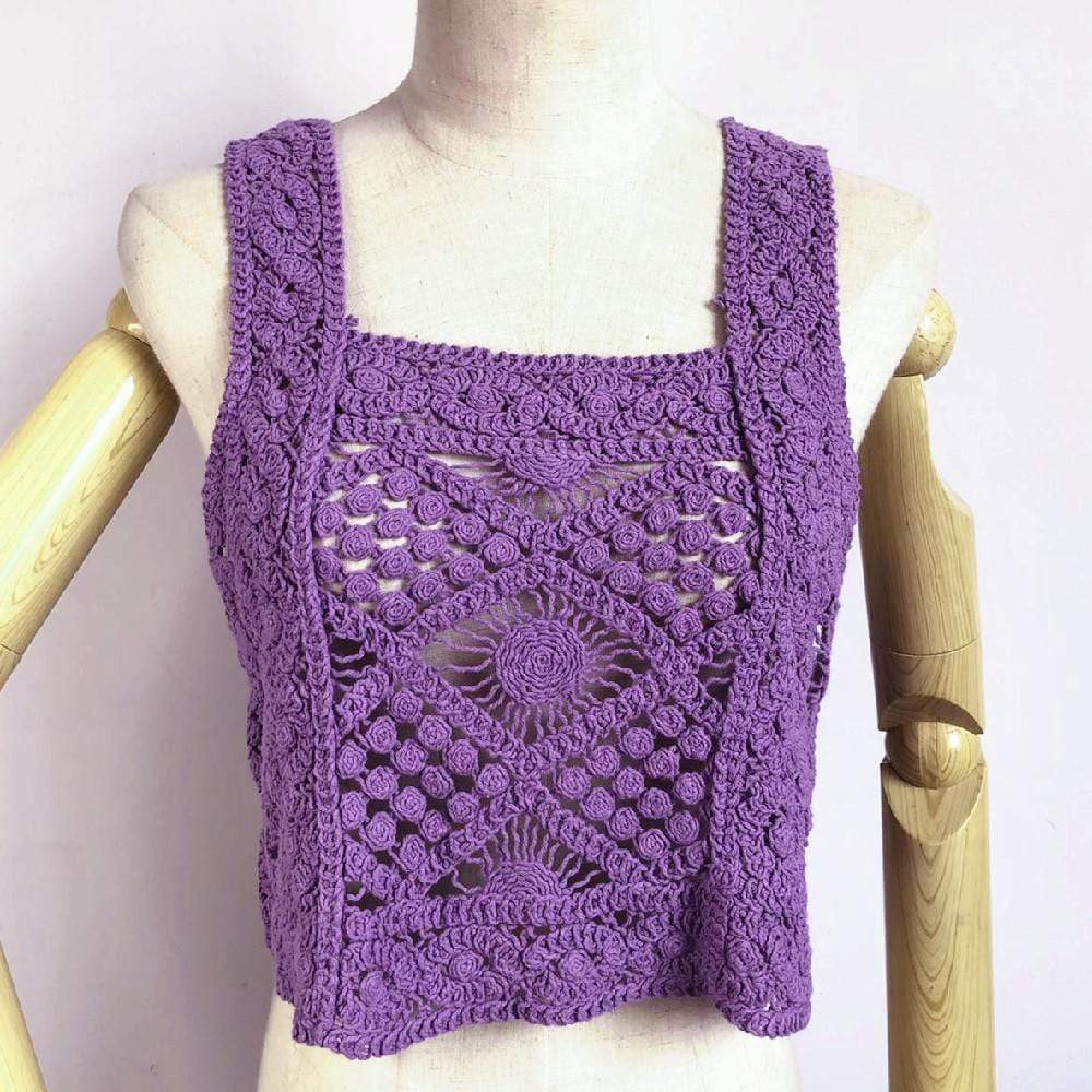 wickedafstore Lilith Knitted Crop Top