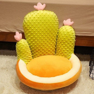 wickedafstore Lime green Cactus Shaped Chair Cushion
