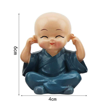 wickedafstore Little Monk Figurines 4pc Set