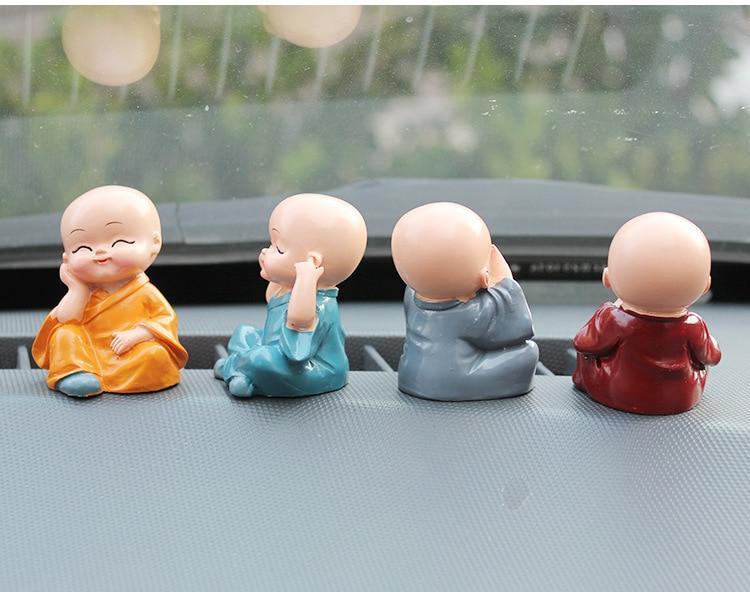 wickedafstore Little Monk Figurines 4pc Set
