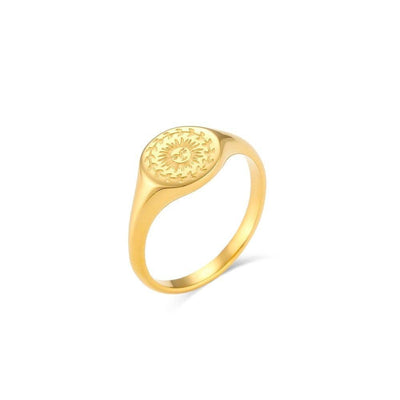 wickedafstore Love By The Moon Signet Ring