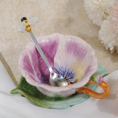 wickedafstore Luxury Flower Cup Set