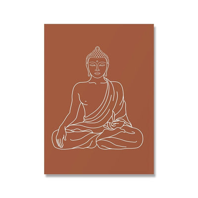 wickedafstore Mandala Buddha Lotus Canvas Posters