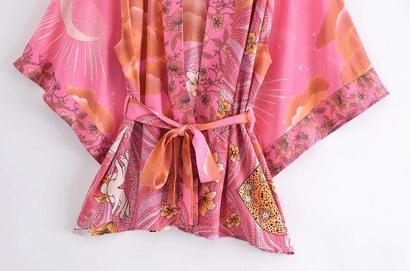 wickedafstore Mane Kimono in Pink