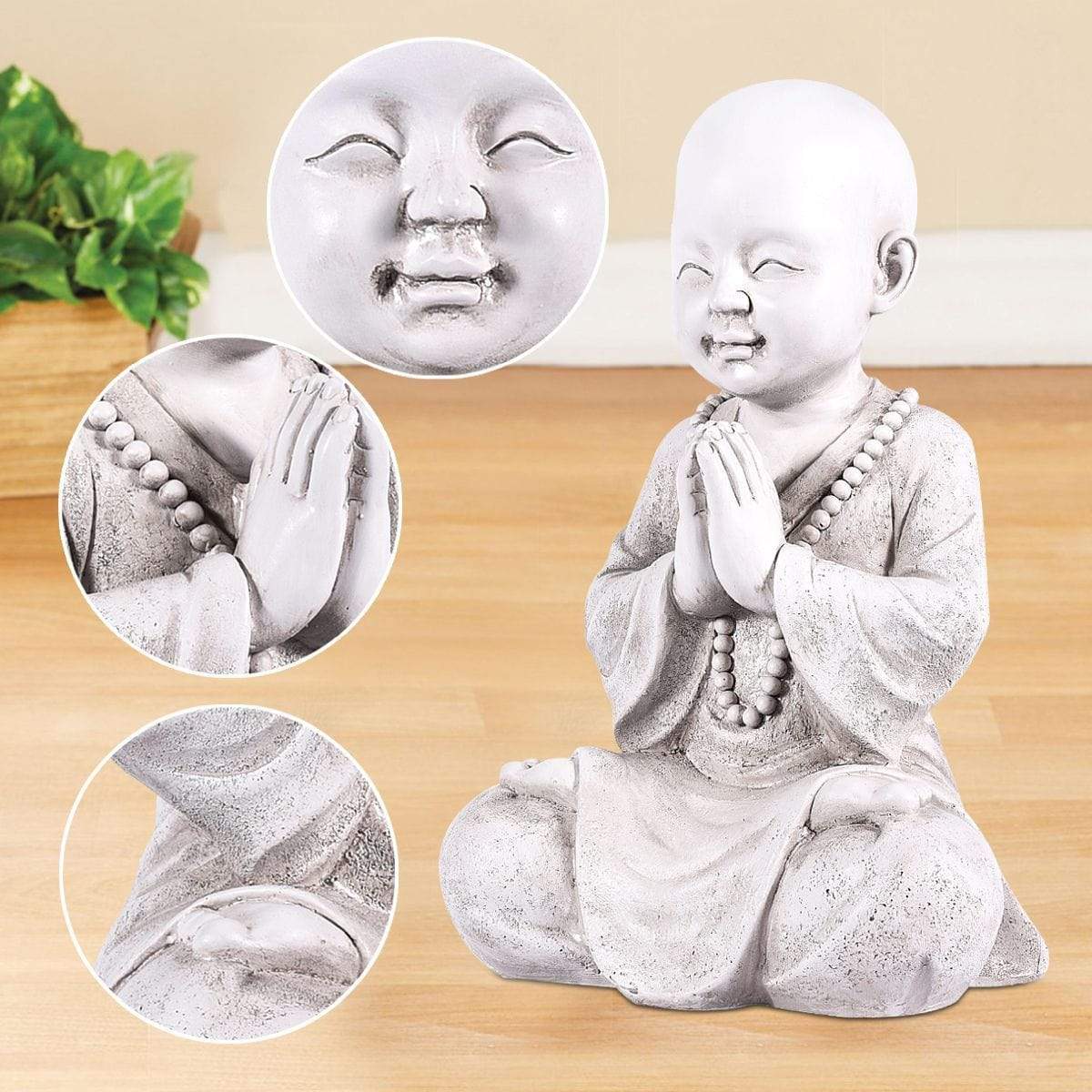 wickedafstore Meditating Baby Buddha Decor