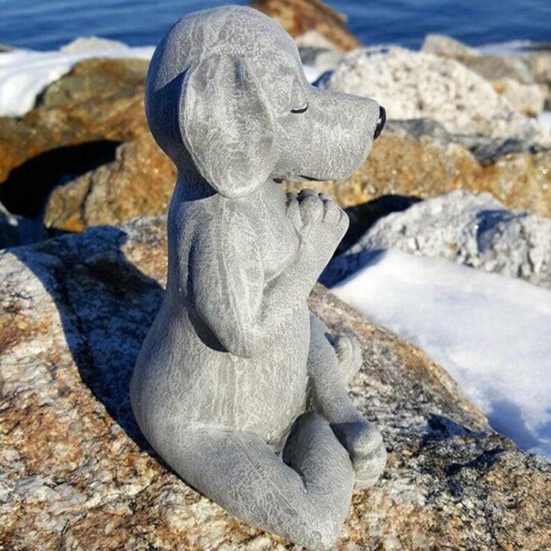 wickedafstore Meditating Dog Statue