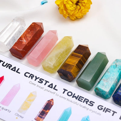 wickedafstore Meditation Crystals Towers Box Set