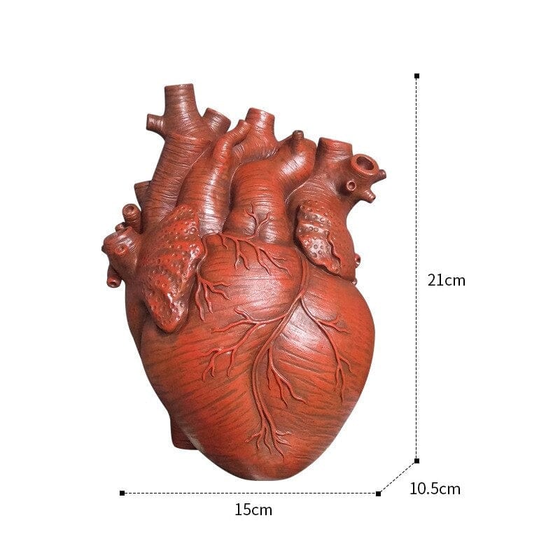 wickedafstore Medium Red Anatomical Heart Vase