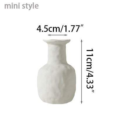 wickedafstore mini style 3 Minimalist White Flower Vases