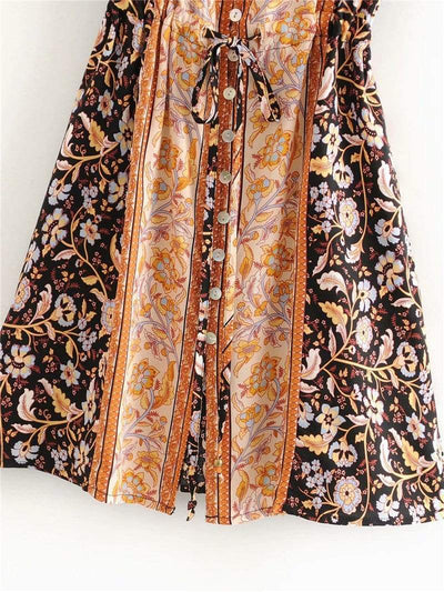 wickedafstore Mirabella Vintage Floral Mini Dress