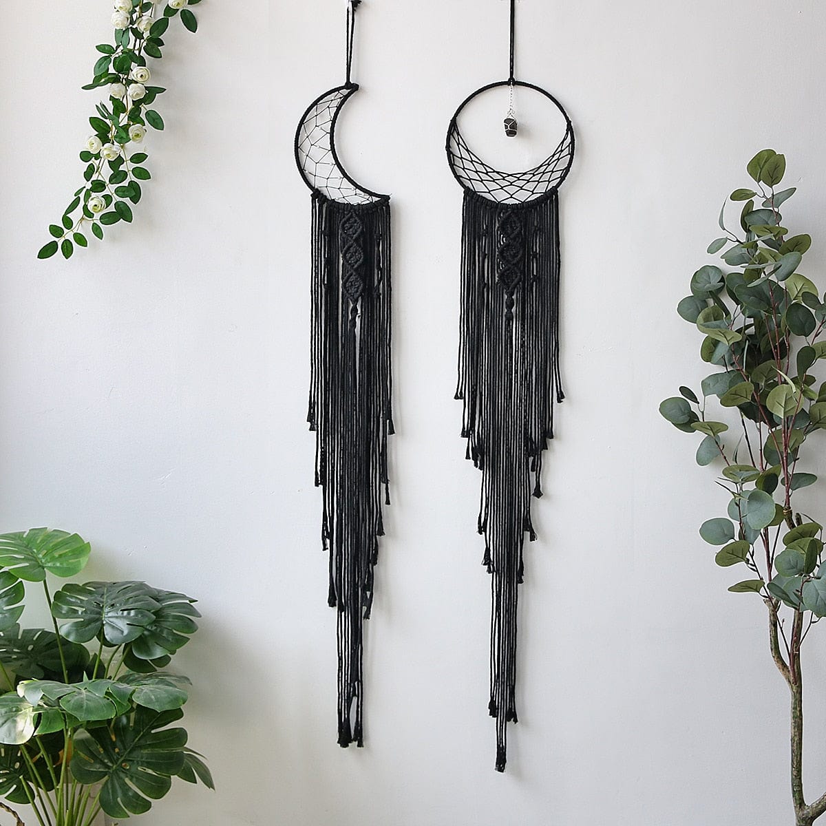 wickedafstore Moon and Sun Set Sun And Moon Black Dream Catcher