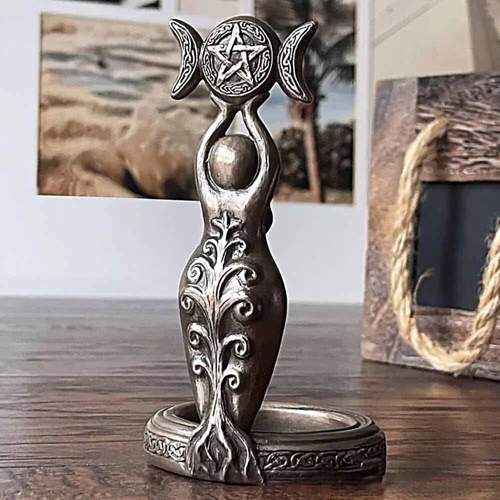 wickedafstore Moon Goddess Tealight Candle Holder