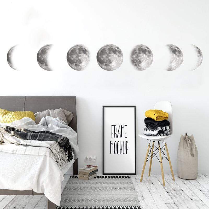 wickedafstore Moon Phases Wall Sticker