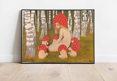 wickedafstore Mother Mushroom and her Kids Poster