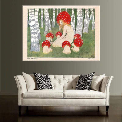wickedafstore Mother Mushroom and her Kids Poster