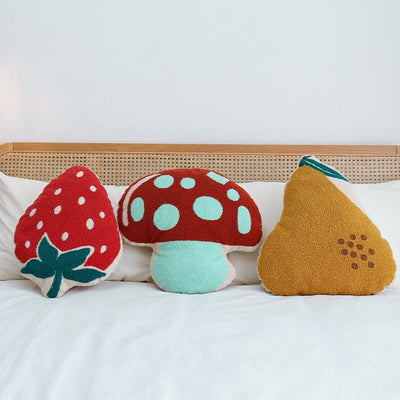 wickedafstore Mushroom, Pear, and Strawberry Cushions