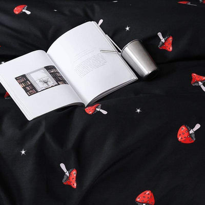 wickedafstore Mushroom Bedding Set