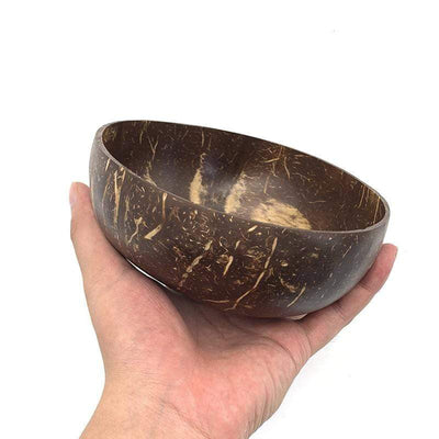 wickedafstore Natural Coconut Wood Bowl