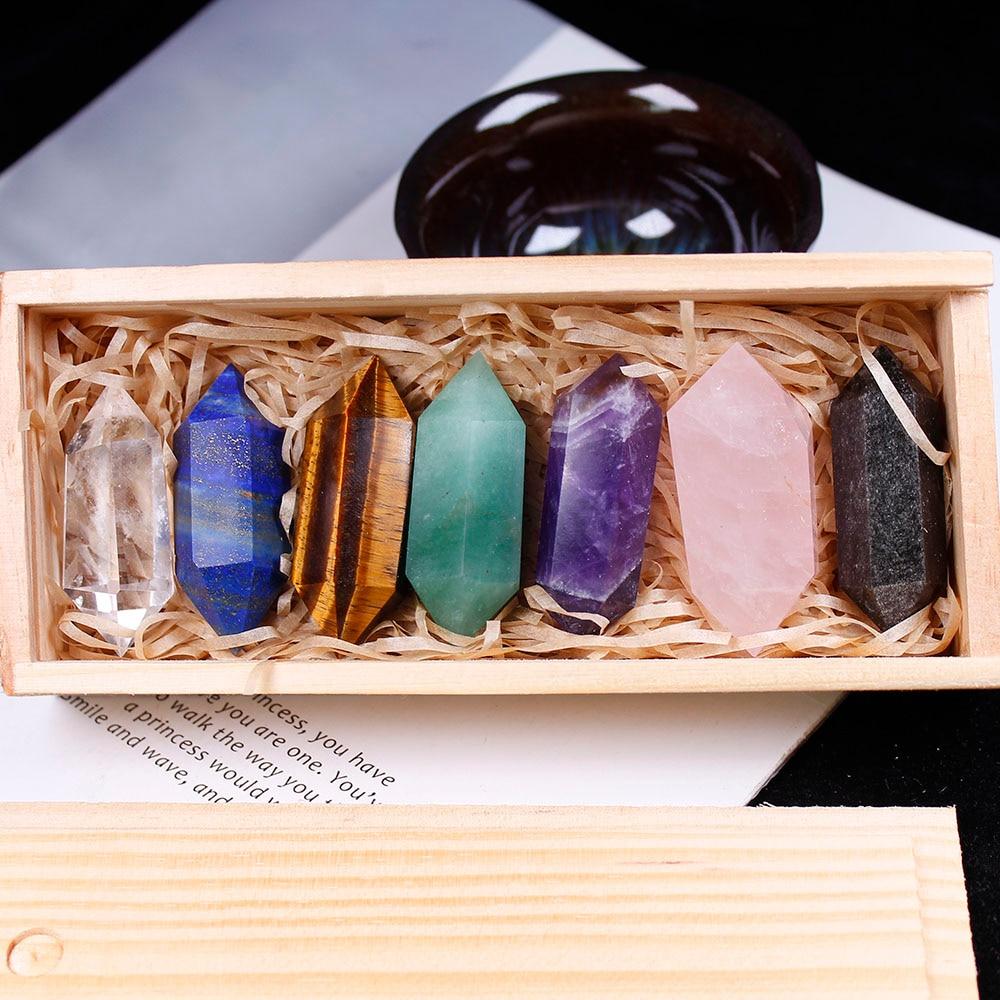 wickedafstore Natural Quartz Crystals Point Wand Gift Box