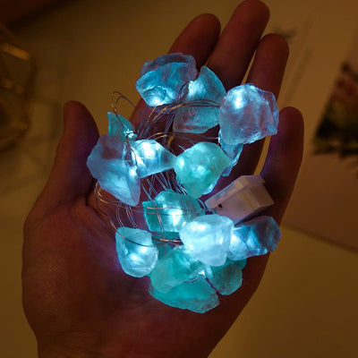 wickedafstore Natural Quartz Crystals String Lights