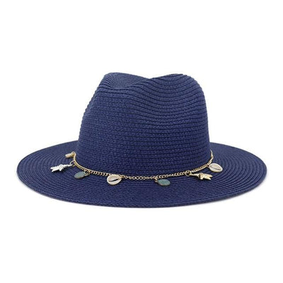 wickedafstore Navy Floppy Panama Jack Hat