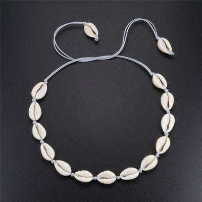 wickedafstore Necklace Gray Seashell Necklace or Bracelet