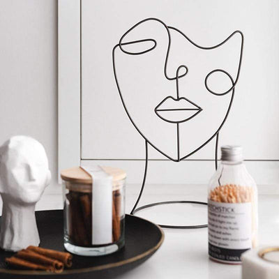 wickedafstore Nordic Abstract Face Figurines