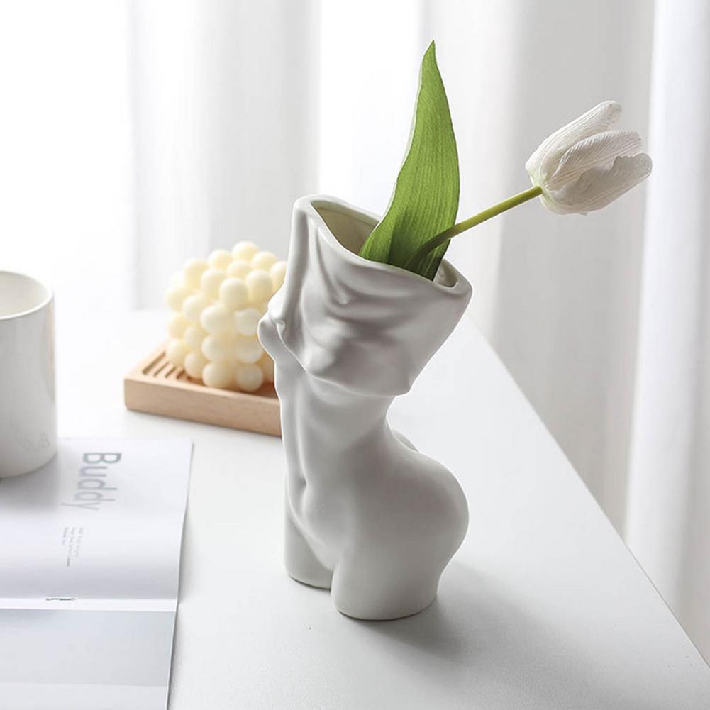 wickedafstore Nordic Body And Face Art Flower Vase