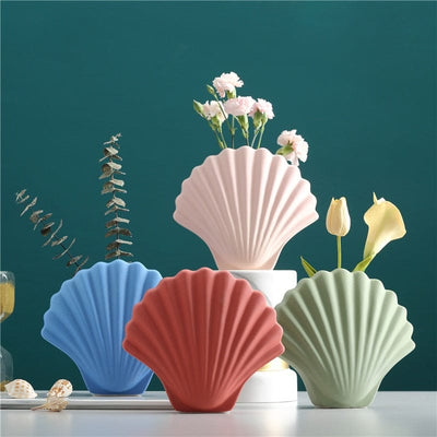 wickedafstore Ocean Shell Flower Vase