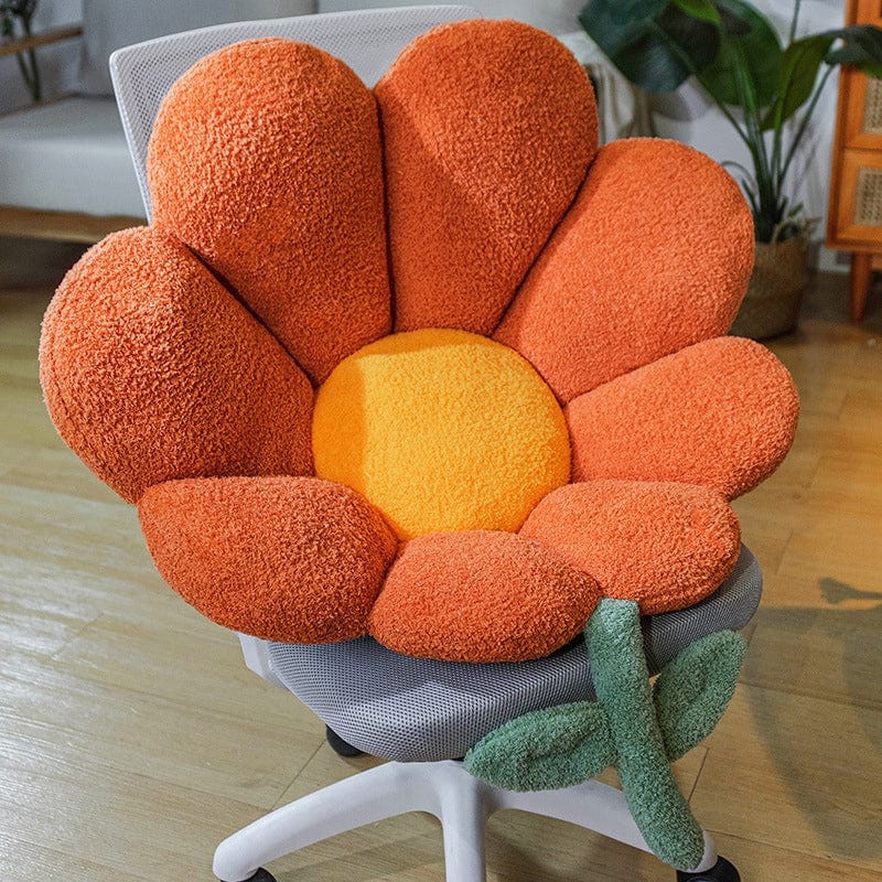 wickedafstore Orange / Large Flower Cushion