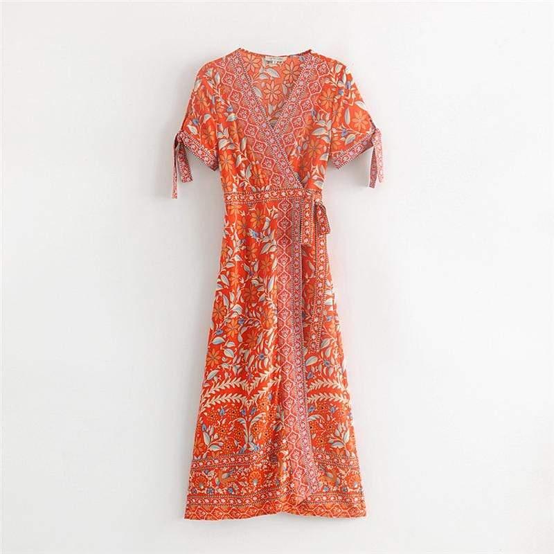 wickedafstore Orange / S Aaliyah Midi Dress (3 Colors)