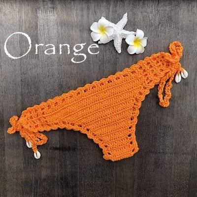 wickedafstore Orange / S Dylla Crochet Bikini Bottom