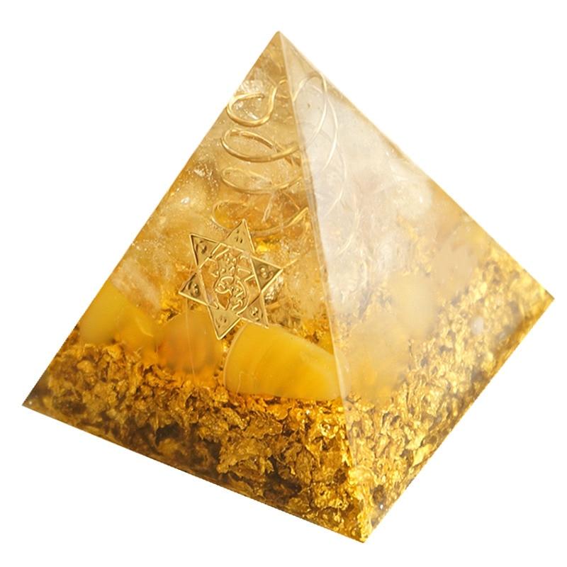 wickedafstore Orgonite Citrine Crystal Pyramid