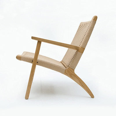 wickedafstore Lounge Rattan & Wood Chair