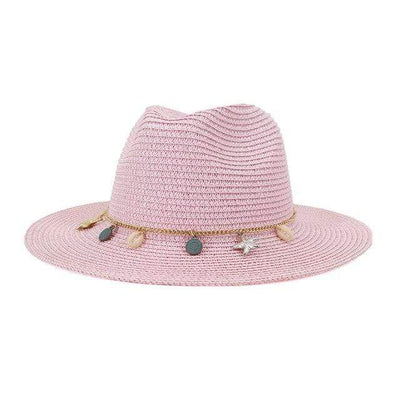 wickedafstore pink Floppy Panama Jack Hat