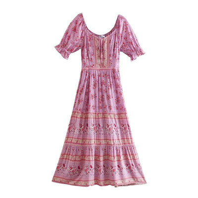 wickedafstore Pink / L Daffodil Maxi Dress