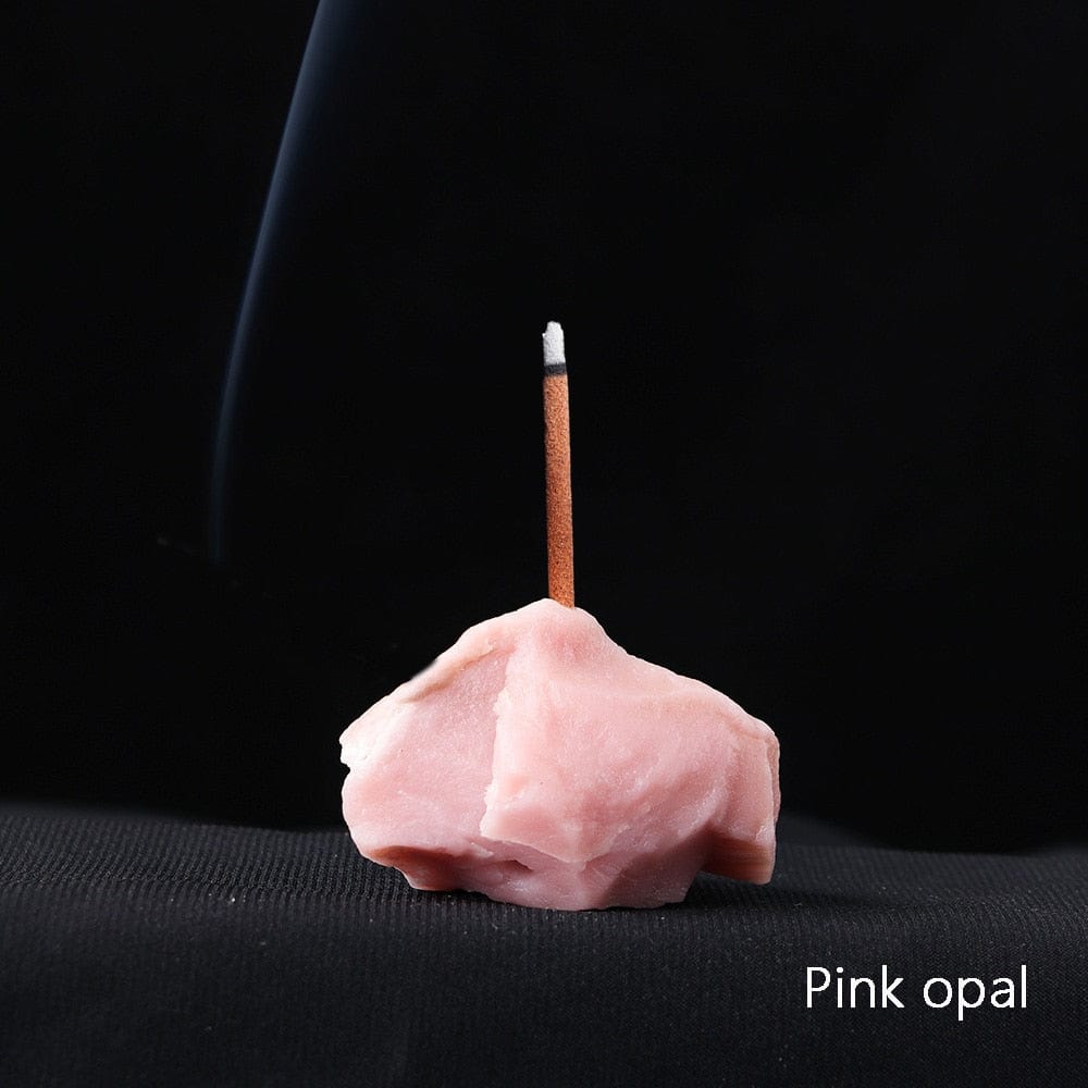wickedafstore Pink opal / excluding incense Healing Crystals Incense Holders