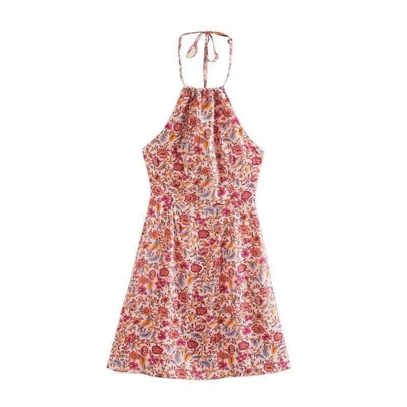 Women's Floral Boho Mini Dress – wickedafstore
