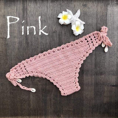 wickedafstore Pink / S Dylla Crochet Bikini Bottom