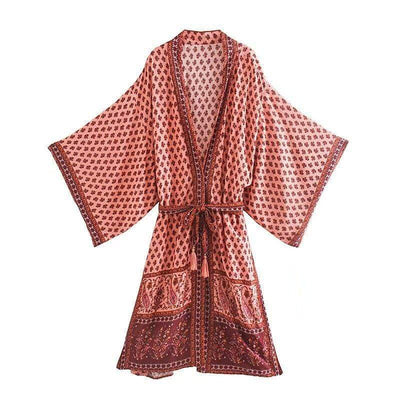 wickedafstore Pink / S Fallon Kimono